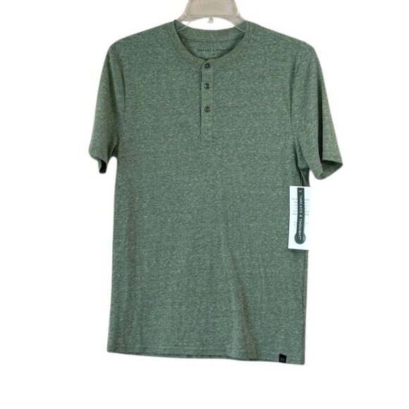 Threads 4 Thought Men's Short Sleeve Henley Green Size XS NWT - Picture 2 of 7